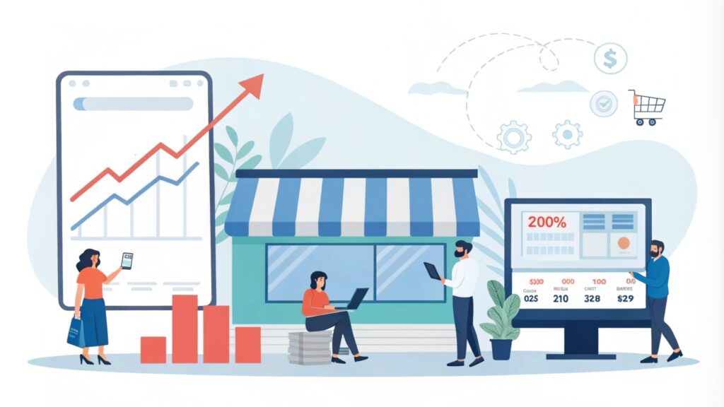 "Tableau comparatif des fonctionnalités de BigCommerce."