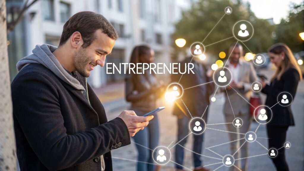 "Entrepreneur au centre d'un réseau communautaire engagé et interactif"